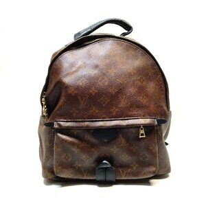 Authentic Louis Vuitton Palm Springs MM Brown Monogram Backpack LC484-022326